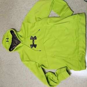 Bright green camo Under Armour hoodie